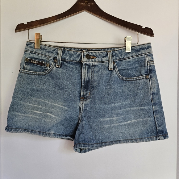 Vintage l.e.i. Blue Denim Women's Jean Shorts 90s Or Y2k Short Shorts - Picture 1 of 14